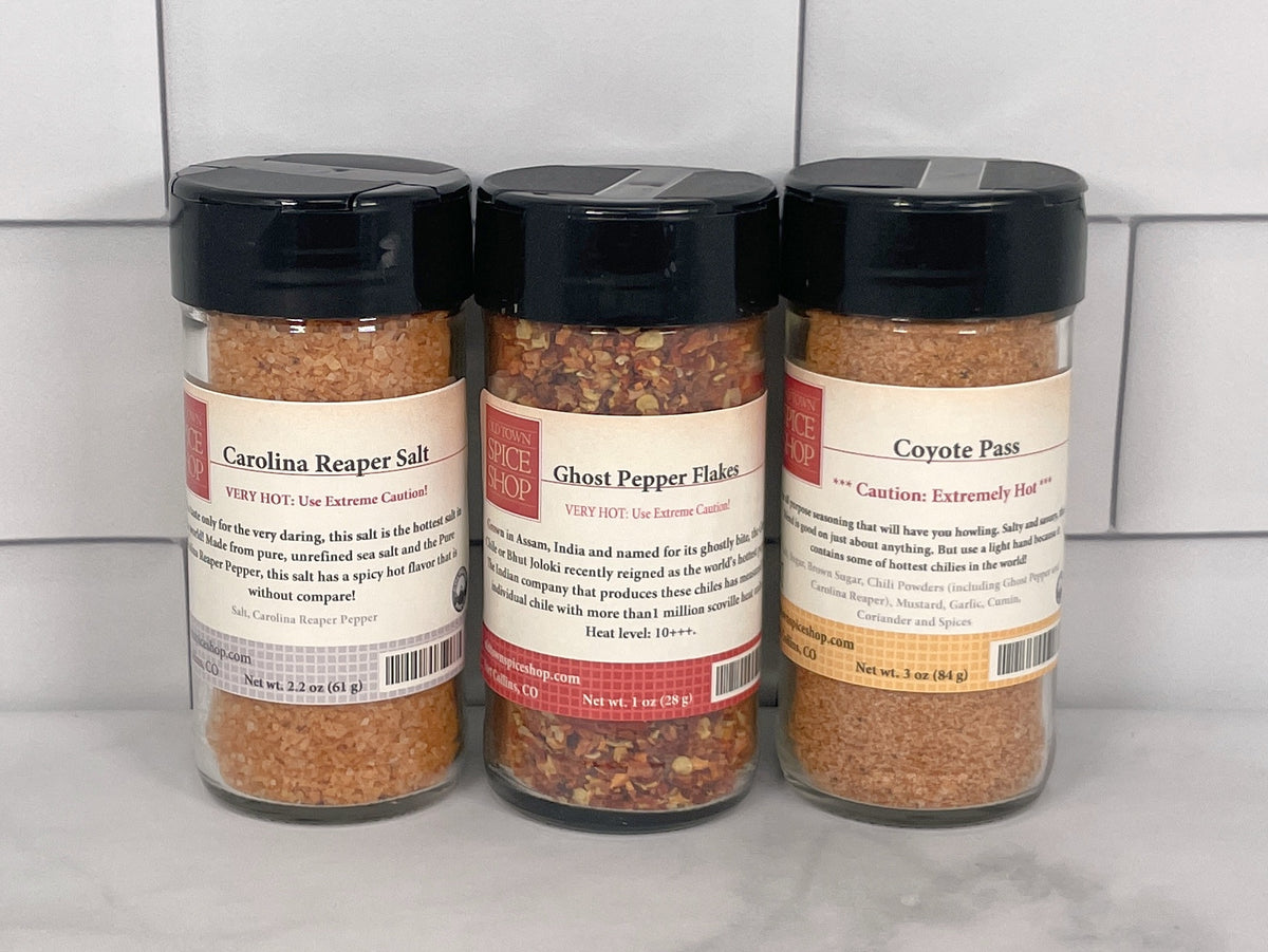 Small Spice Jar of Pure Ground Carolina Reaper Chile Pepper Powder