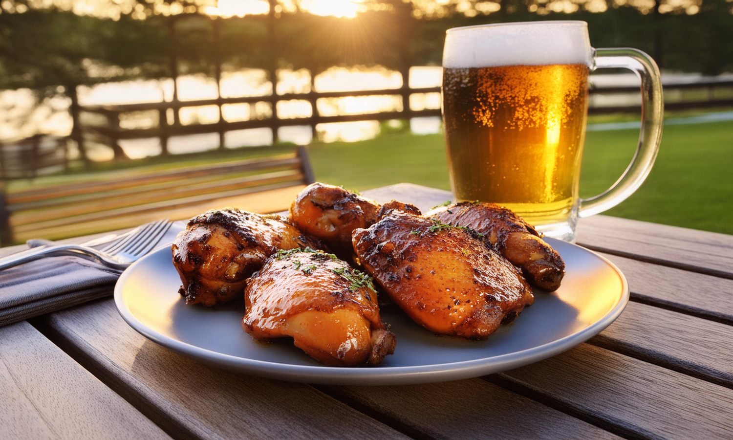 Backyard Brew Chicken Thighs