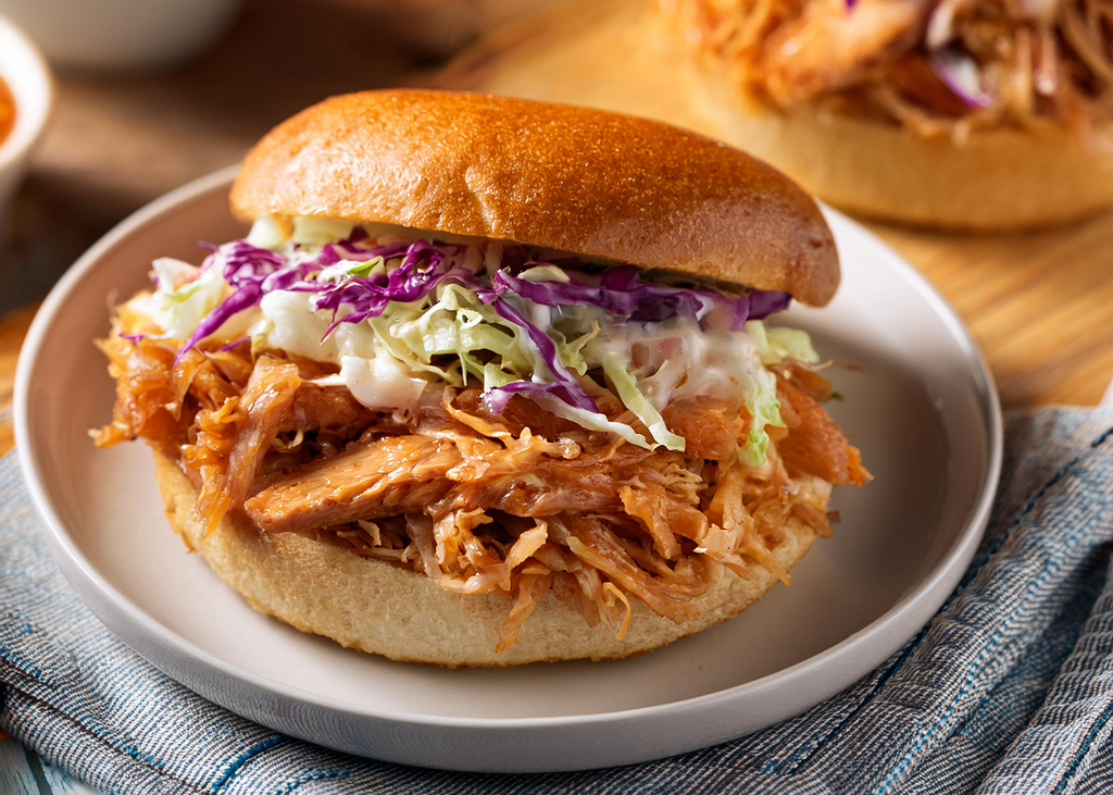 Slow Cooker Hot Honey Chicken Sandwiches