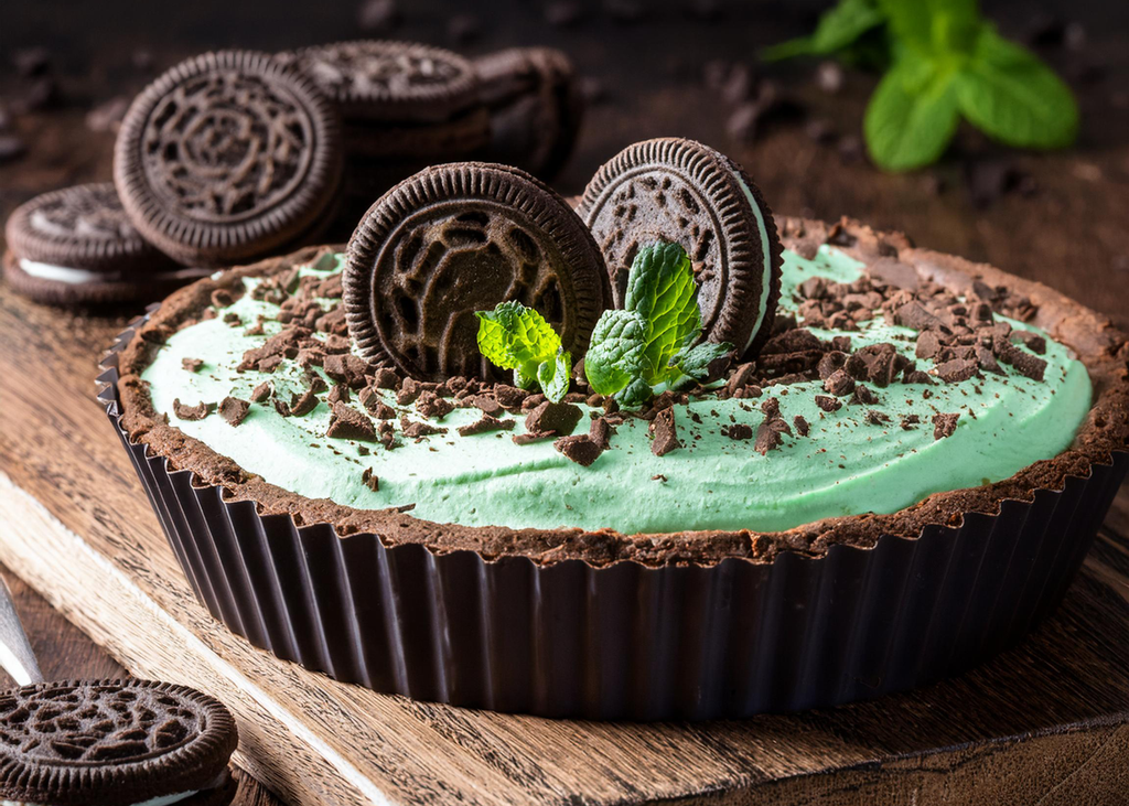 Image of Chocolate Grasshopper Ice Cream Tart