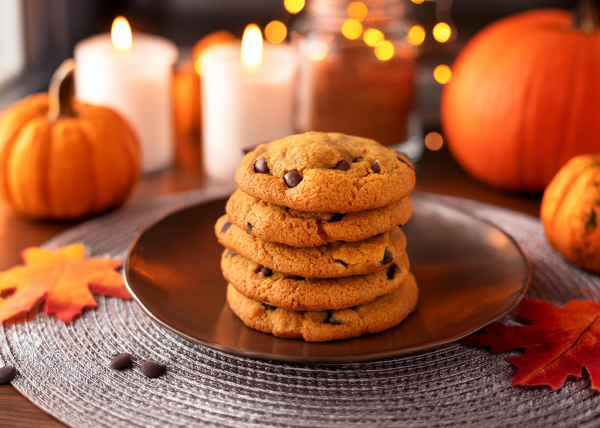 Pumpkin Caramel Chocolate Chip Cookies