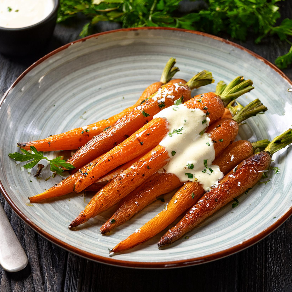 Image of Roasted Carrots with Creamy Dressing 