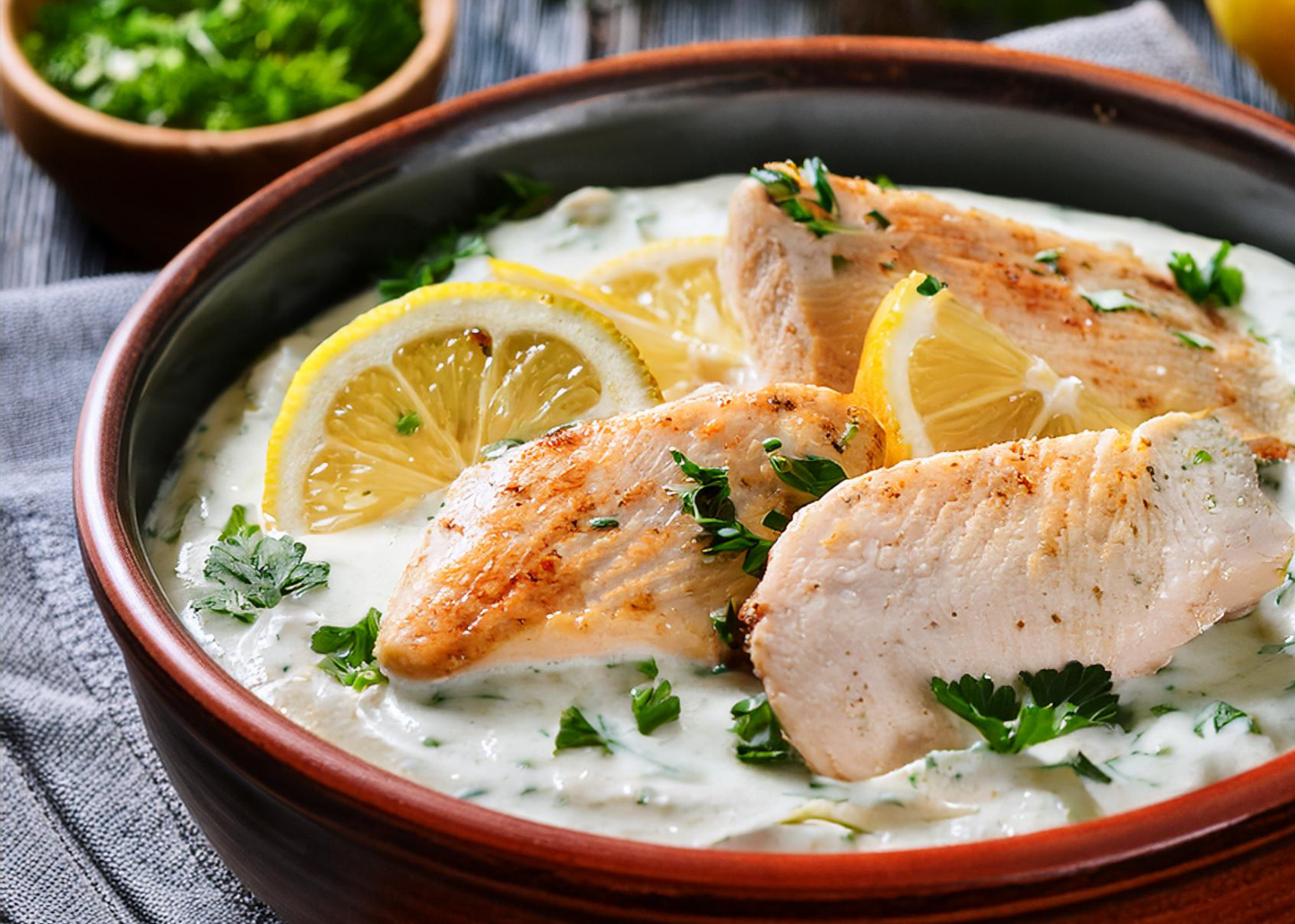 Slow Cooker Tzatziki Lemon Chicken