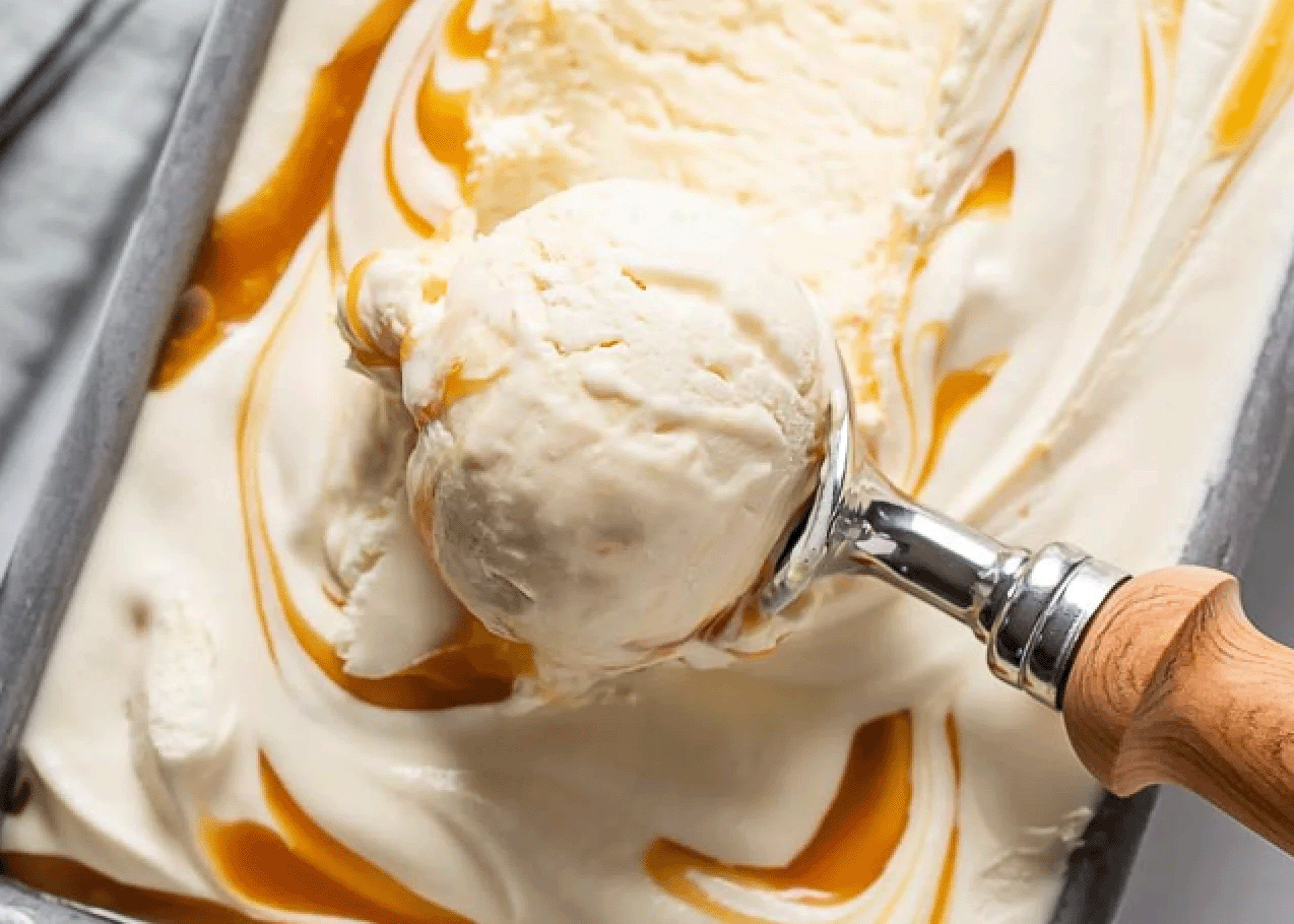 Salted Caramel Ice Cream with Gourmet Salt