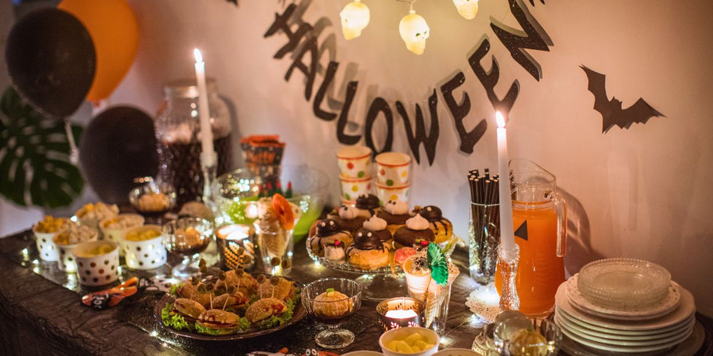 Halloween party snack table